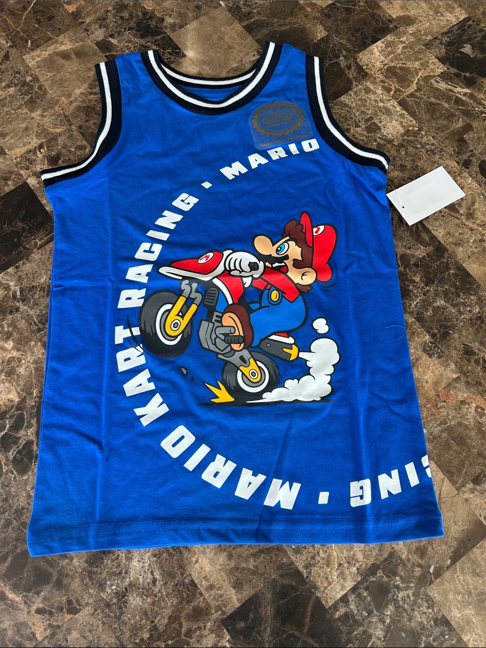 NWT 🆕 Nintendo Super Mario Kart Blue Kids Racing Tank Top